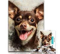 Chihuahua Jigsaw Puzzles 1000 Pieces for Adults Teens,Challenging Game And Family Play for Is Ideal As A Gift for The Whole Family 38x26cm