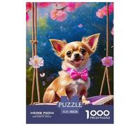 Chihuahua Jigsaw Puzzles for Adults Kids 1000 Pieces Impossible Challenge Toy Educational Games Home Decor Complex Design Mind Game Adults Only 38x26cm/1000pcs