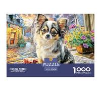 Chihuahua Jigsaws 1000 Piece Puzzle Challenge High Difficulty Fit Together Perfectly for Adults & Kids Age 12 Years Up 52x38cm/1000pcs