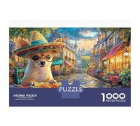 Chihuahua Jigsaws Chihuahua in City 1000 Pcs Colourful Unique Challenging & Brainteasing Impossible Puzzle 70x50cm/1000pcs