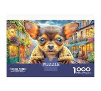Chihuahua Jigsaws Chihuahua in Sunset 1000 Pcs Colourful Unique Challenging & Brainteasing Impossible Puzzle 70x50cm/1000pcs