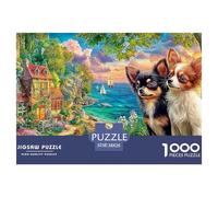 Chihuahua KissProfessional-Grade Jigsaw Puzzles for Adults A Demanding 1000-Piece (Advanced) Challenging Puzzle Games Experience - Serves As An Excellent And Enjoyable Gift for Adults And Kids Age 12