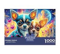 Chihuahua LoveComplex 1000-Piece Jigsaw Puzzles for Adults Offering An Array of Challenging Puzzle Games - Serves As A Remarkable And Entertaining Gift for Adults And Kids Age 12 Years Up 38x26cm/100
