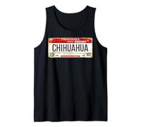 Chihuahua Mexico License Plate Travel Mexican Vacation Beach Tank Top