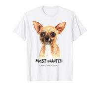 Chihuahua Most Wanted Watercolor for Dog Owners T-Shirt