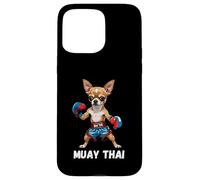 Chihuahua Muay Thai Martial Artist Thai Boxing Kickboxing Case for iPhone 15 Pro Max