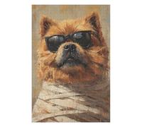 Chihuahua Mummy Sunglasses Art Print Jigsaw Puzzle for Adults, 1000 Piece