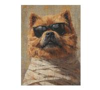 Chihuahua Mummy Sunglasses Art Print Jigsaw Puzzle for Adults, 500 Piece