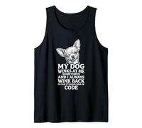 Chihuahua My Dog Winks Secret Code Tank Top