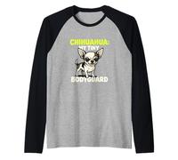Chihuahua My Tiny Bodyguard Canine Pet Protector Owner Raglan Baseball Tee