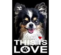 Chihuahua Notebook: This Is Love: Chihuahua Composition Notebook 120 Grid Ruled Graph Pages 6x9 Chiwawa Gift Book for Women Mom Mommy Girl Men Dad Daddy Dog Lover