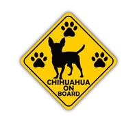 Chihuahua On Board Stickers - Set of 2, 260mm x 260mm Vinyl Decals, Durable and Laminated for Vehicle, Window, or Home Decoration - Dog Lover's Accessory