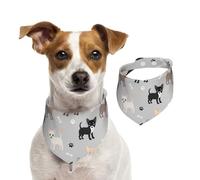 Chihuahua Paws And Bones,Dog Bandanas Cotton Pet Scarf Adjustable Bibs for Pet,L