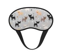 Chihuahua Paws and Bones, Full Eye Covers Light Blocking Eye Masks Blackout Sleep Eye Muffs