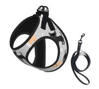 Chihuahua Paws And Bones,Pet Harness,Adjustable Reflective Dog Harness,Pet Leash Vest,M