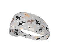 Chihuahua Paws And Bones,Sports Sweatband for Unisex Multi Headband Elastic Exercise Hairband