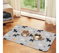Chihuahua Paws And Bones,Waterproof Pet Feeding Mat,PU Leather Placemats for Cat Dog Water Bowl,Food Mats,40x60cm