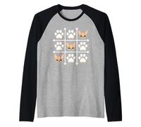 Chihuahua Paws Grid Game Chihuahuas Raglan Baseball Tee