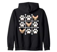 Chihuahua Paws Grid Game Chihuahuas Zip Hoodie
