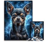 Chihuahua PortraitJigsaw Puzzle 1000 Pieces Paper Puzzles Perfect for Family Fun on Christmas Thanksgiving Birthdays Easter 1000 PCS(38x26cm)