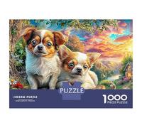 Chihuahua Puppies 1000 Pc Premium Cardstock Jigsaw Puzzle for Couple Partners, Concentration Training, Indoor Leisure, Perfect Housewarming Gift 52x38cm/1000pcs