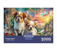 Chihuahua Puppies 1000Pieces JigsawPuzzlesTwo Chihuahuas ForAdults Challenging Brainteasing Age12+byth HomeDecoration Brainteasing Adults Jigsaw Puzzle 52x38cm/1000pcs