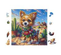 Chihuahua Puppy 100 Piece Premium Jigsaw Puzzle Adult Jigsaws Brain Training Hobby Home Decor Winter Gift Unique Shaped Recycled Material 28x28cm