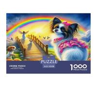 Chihuahua Puzzle for Adults Chihuahua by Rainbow And Bridge Puzzle Educational Game Decompression Made in Italy 52x38cm/1000pcs