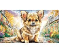 Chihuahua Puzzle for Adults Kids 1000Pc Recycled Paper Puzzle Game Educational Games for Home Activity & Fun Present Great Gift Idea 70x50/1000pcs