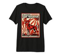 Chihuahua Retro Soviet Style Small Dog Big Vigilance Premium T-Shirt