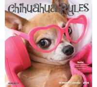 Chihuahua Rules 2026 7" x 7" Mini Wall Calendar