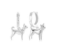 Chihuahua Silver Earrings