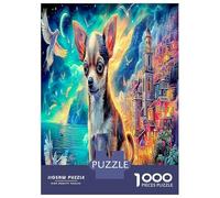 Chihuahua Sunset 1000 Piece Animal Jigsaw Puzzles for Puzzles 1000 Pieces Jigsaw for Adults for Adult Challenging Game Birthday Gifts 52x38cm/1000pcs