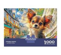 Chihuahua Thick Cardboard 1000pc Floral Lane Leap Jigsaw Puzzle for Adults And Beginners Stress Relief Rainy Day Activity Family Fun 1000 Pieces 70x50cm/1000pcs