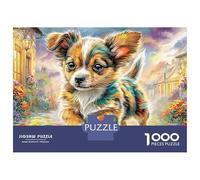 Chihuahua Unique 1000 Piece Jigsaw Puzzle for AdultsField Puppy Colourful, Puzzling, Challenging & Brainteasing Adult Jigsaws 100% Recycled Cardboard 1000 Puzzles Educational 70x50cm/1000pcs