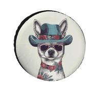 Chihuahua Universal Waterproof Trailer Tire Cover, Custom Travel Tire Cover, for Trailers, Trucks, RVs, Off-Road, 24-36 Inches (Fits 36