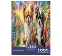 Chihuahua Warm Mother-Child Interaction 1000 Piece Two Chihuahuas Jigsaw Puzzles for Puzzles 1000 Pieces Jigsaw for Adults for Adult Challenging Puzzles for Adults Gifts for Men, 52x38cm/1000pcs