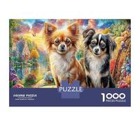 Chihuahua Warm Mother-Child Interaction_2 Jigsaw Puzzle Puzzles 1000 Pieces Educational Games 100% Recycled Cardboard Home Decoration Puzzle Game for Women & Adults 38x26cm/1000pcs