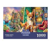 Chihuahua Yoga Impossible Hard Difficult Challenging 1000 Piece Puzzle - Chihuahua Family for Adults Decompression Great Gift Idea52x38cm/1000pcs