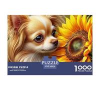 Chihuahua1000 Puzzles for Adults Jigsaw Puzzles Beautiful Decoration Puzzle Colourful Challenging Pet Cats And Dogs Brainteasing Adults Jigsaw Puzzle 38x26cm/1000pcs Educational Games