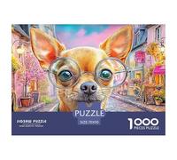 ChihuahuaArtisanal Jigsaw Puzzles for Adults Comprising 1000 Precisely-Cut Advanced Challenging Puzzle Game Pieces - A Premium And Satisfying Gift Selection for Adults And Kids Age 12 Years Up 70x50c