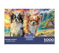 Chihuahuas at SunsetMaster-Level Jigsaw Puzzles for Adults Embark on A 1000-Piece Advanced And Challenging Puzzle Games Journey - Positioned As The Ultimate Gift Jigsaw Puzzles for Adults And Kids Ag