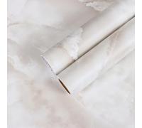 CHIHUT Cream Marble Contact Paper for Countertops Waterproof Self Adhesive Matte Marble Peel and Stick Wallpaper 12''x100'' Kitchen Counter Top Contact Paper for Backsplash Countertop Vinyl Wrap