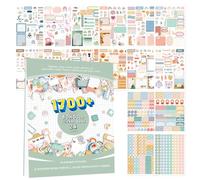 Chihutown 24 Sheets 1700pcs Boho Aesthetic Planner Stickers, Calendar Stickers for Adults Planner, Holiday Stickers, Seasonal Stickers, Daily Planners Stickers, Color Coding Planner Stickers (Boho)