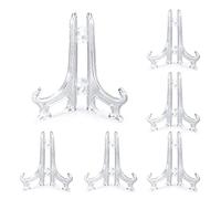 Chihutown 40 Pieces 3" Mini Plastic Easel Stands, Clear Little Plate Display Stands for Display Picture, Easel, Small Easel Plate Display Holders for Home Decoration, Party