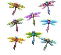 Chihutown 8-Piece Metal Dragonfly Wall Art - Indoor/Outdoor Decor