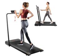 Chiidou 3-in-1 Foldable Treadmill for Home & Office, Quiet Under Desk Walking Pad with Handle, Compact Running Machine for Small Spaces