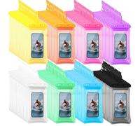 Chiisong 112 Pack Waterproof Phone Pouch Clear Cellphone Case Bulk Universal Phone Dry Bag Waterproof Underwater Case Holder for Water Games Cruise Ship Essentials, up to 6.9 Inch (Colorful)