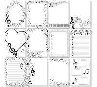 Chiisong 12 Pcs Music Sticky Notes Musical Note Pads Funny Memo for Music Teacher Appreciation Gifts Party Favor Musical Message Reminder Christmas Small Supplies Home Office