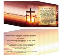 Chiisong 300 Pcs Bible Tract Salvation Cards Bulk Prayer Gospel Pocket Holy Postcards Christian Bible Verses Wallet Planner Bookmark for Men Women Witnessing Ministering Tool(English)